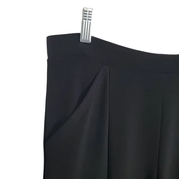 Sympli Women 10 Pants Pull On Straight Stretch Fabric Relaxed Fit Cuffed Pockets - Picture 3 of 11